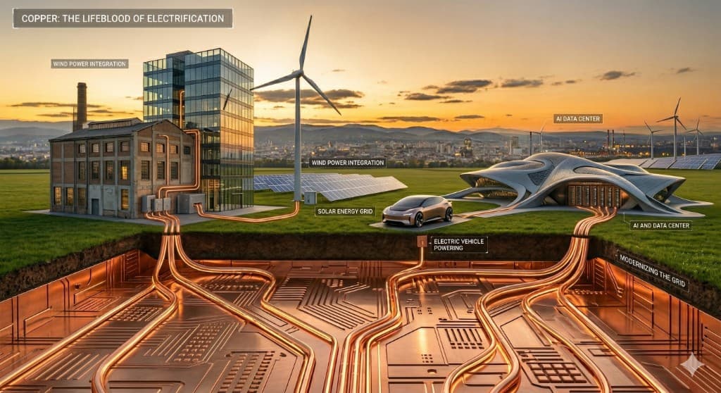 Copper powering AI, renewable energy, and electric transport