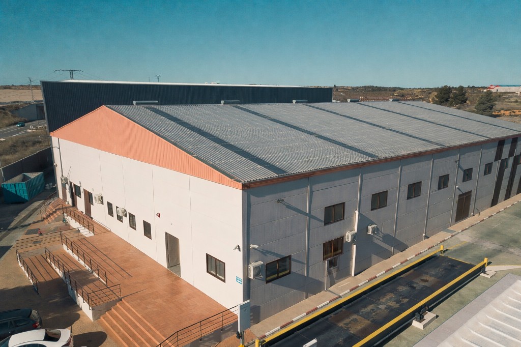 Copper slabs in an industrial yard